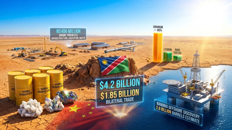Namibia China infrastructure mining and energy deals infographic