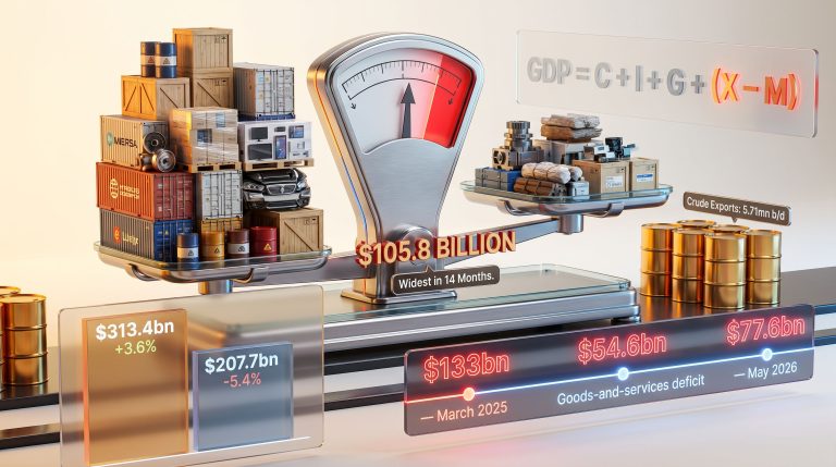 US trade gap in May widest in 14 months infographic