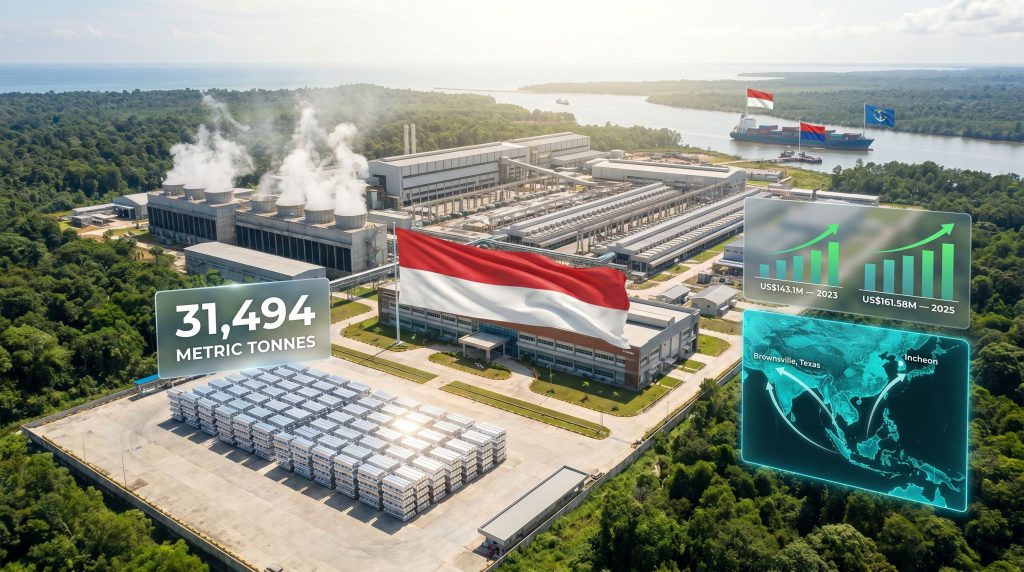 Indonesia Alamtri aluminium exports to the US growth