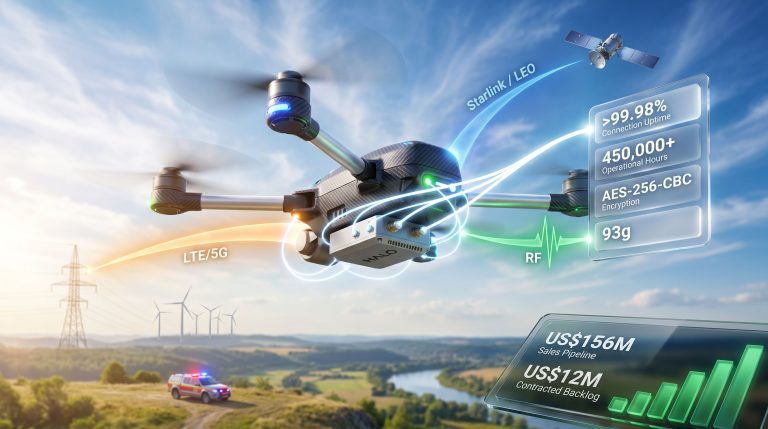Elsight drone connectivity platform Halo on drone