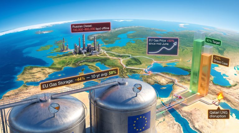 Europe Winter Gas Storage & Diesel Shortage Crisis 2026