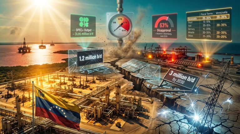Venezuela earthquake oil investment uncertainty infographic scene