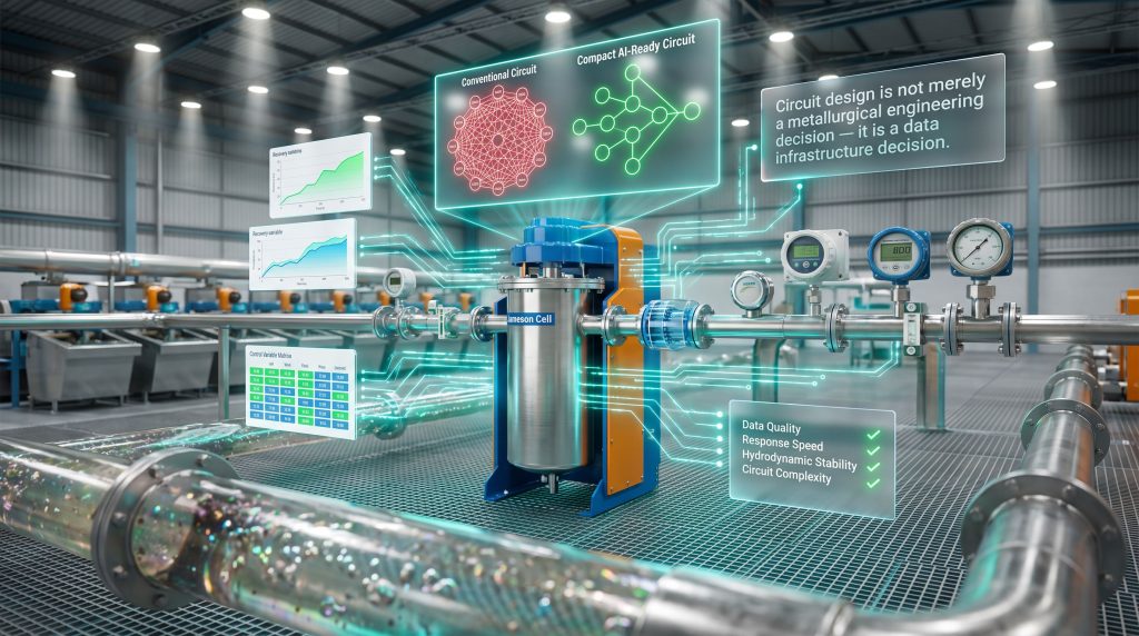 Jameson Cell AI-ready flotation circuit design visualization