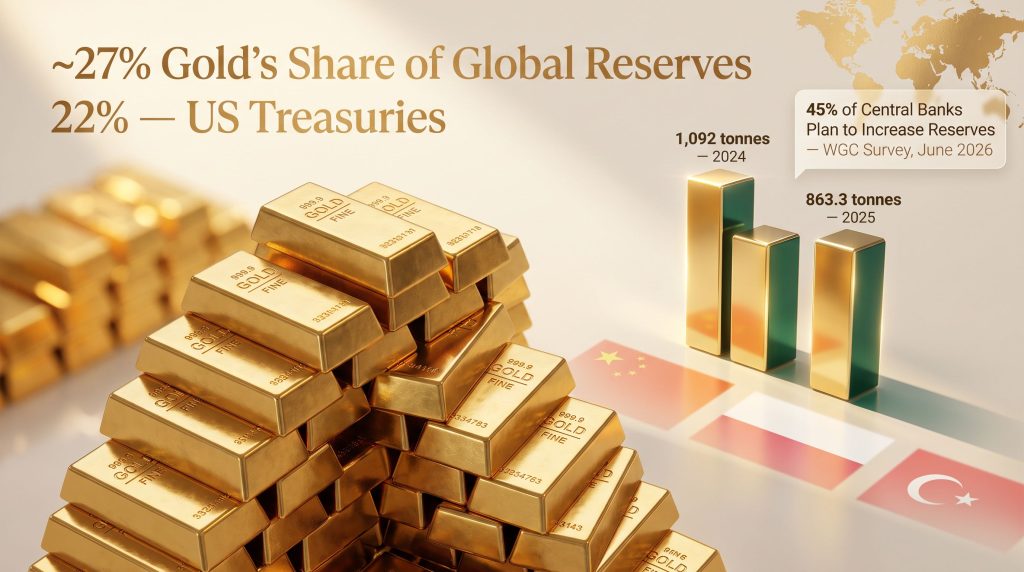Central banks buying gold reserve surge