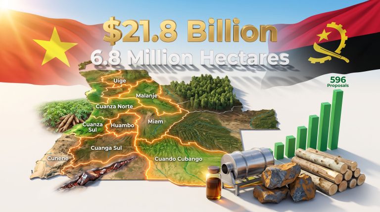 Xuan Thien Group investment in Angola map infographic