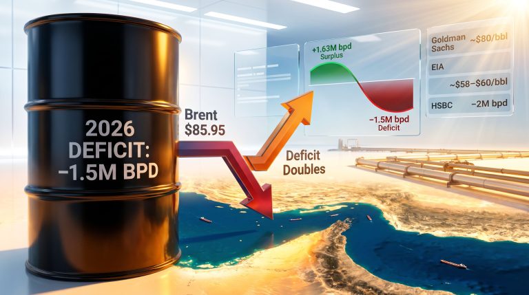Oil Prices Retreat as 2026 Supply Deficit Doubles