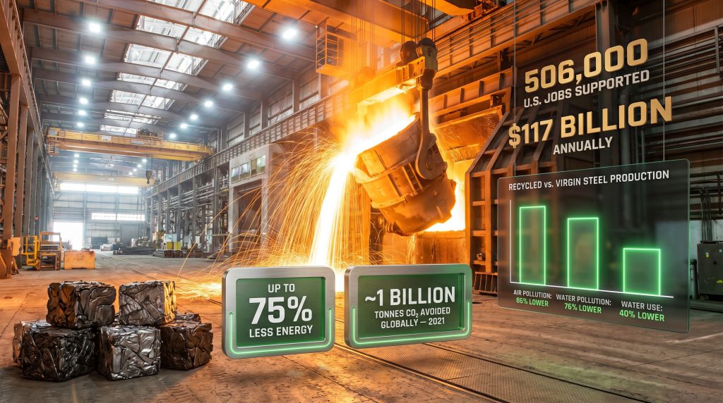 steel recycling benefits in industrial foundry