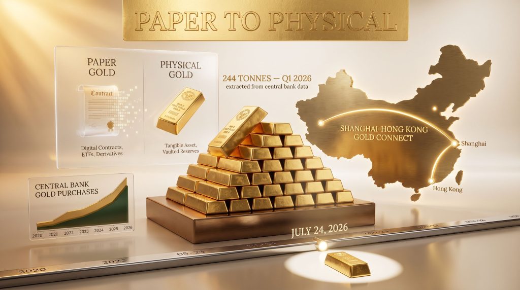 China paper gold trading shutdown infographic with gold bars