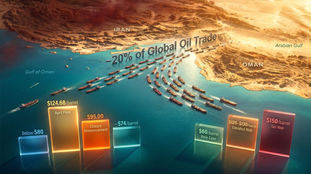 strait of hormuz oil price spike map