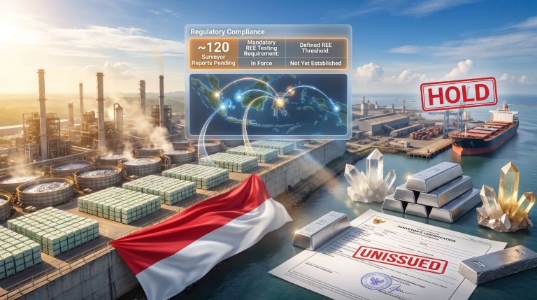 Indonesia Nickel Exports Delayed by Rare Earth Checks