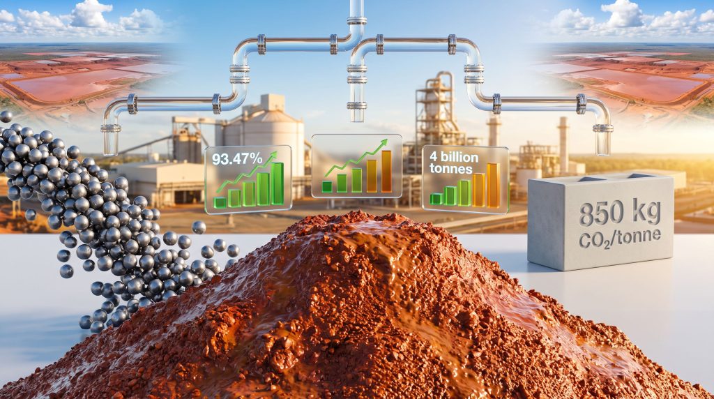 aluminium red mud iron recovery and low-carbon cement process
