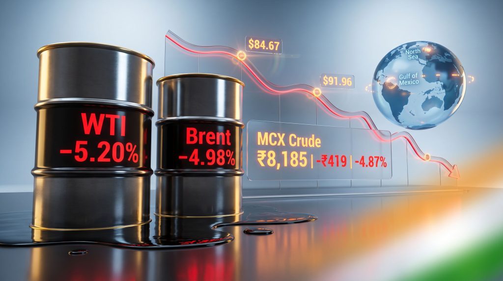Crude Oil Futures Fall on Weak Global Cues: MCX Dips