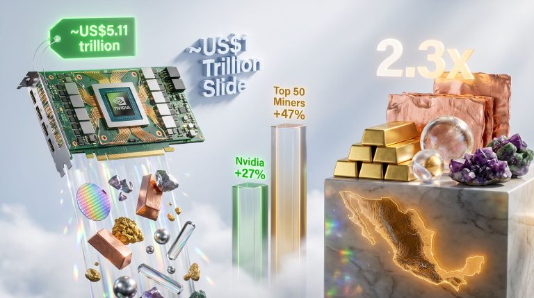 Nvidia slide narrows gap with world's biggest miners infographic