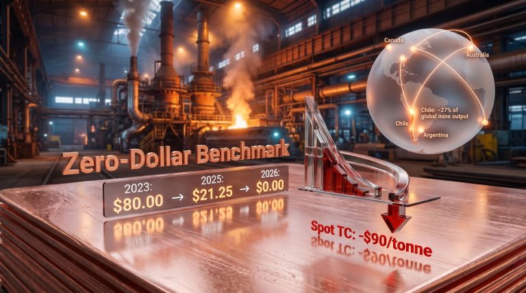 zero-dollar copper treatment charges benchmark decline