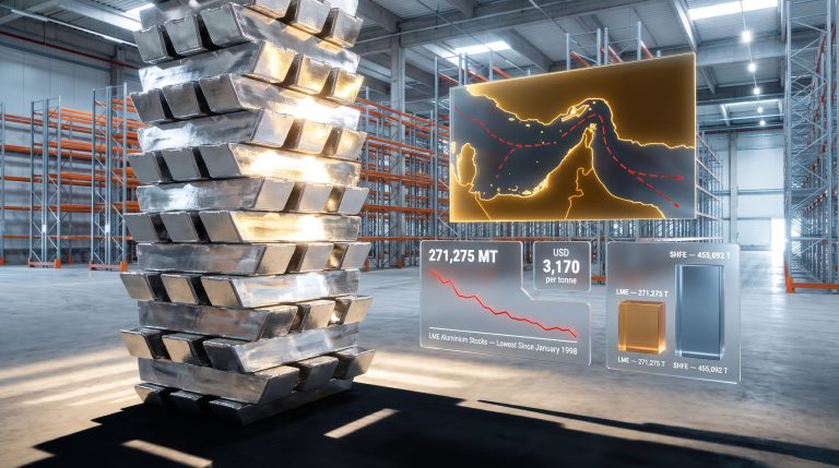 LME Aluminium Stocks Hit Lowest Level This Century