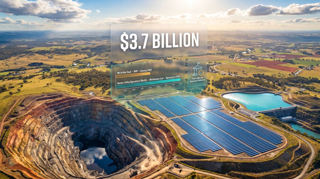 post-mine plan for Hunter coal mines transition infographic