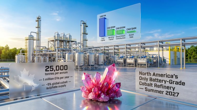 First Cobalt Ontario refinery pre-construction rendering