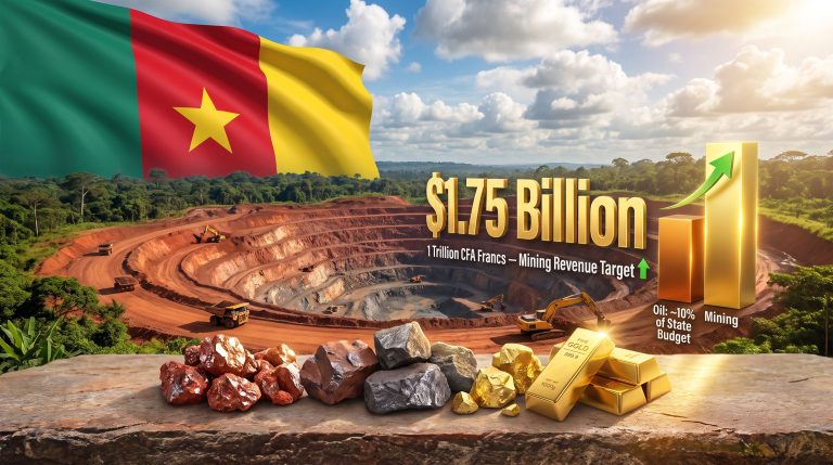 Cameroon mining revenue overtaking oil graphic