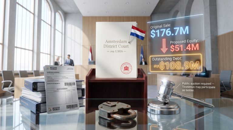Glencore Access World buyback rejected by Dutch court courtroom graphic