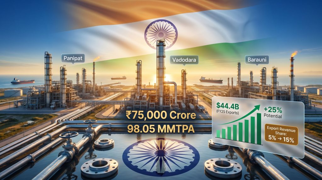 Indian Oil Corporation refinery expansion infographic overview