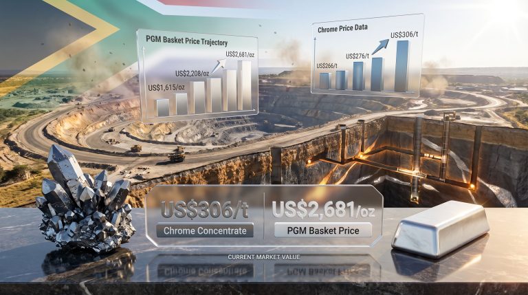 Tharisa chrome prices and PGM outlook charts
