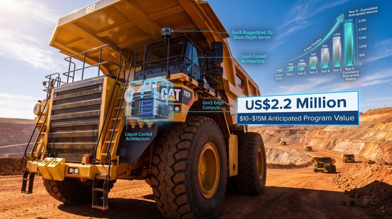 One Stop Systems rugged computers mining OEM order truck