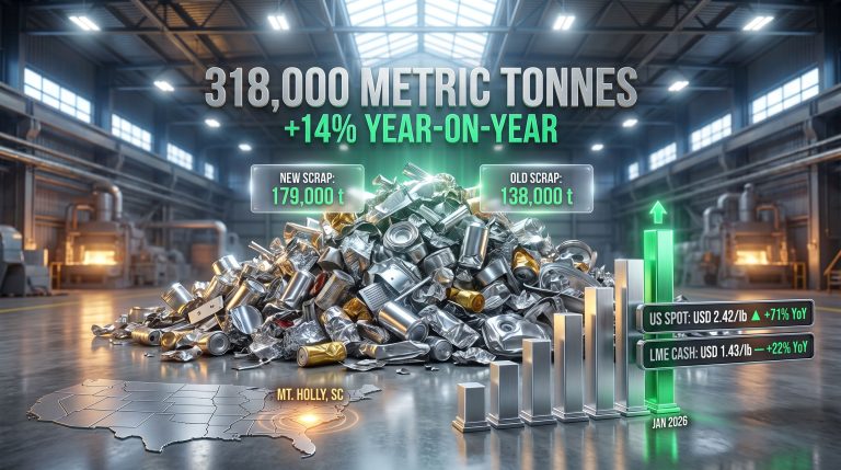 US Aluminium Scrap Recovery Jumps 14% in 2026