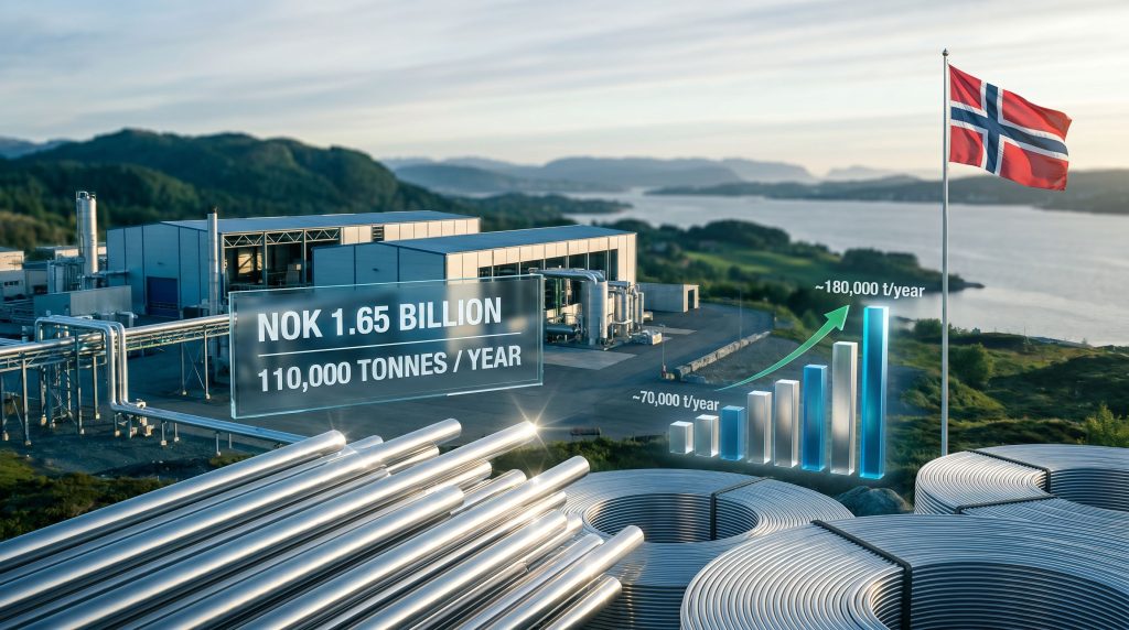 Hydro aluminium wire rod plant in Norway expansion infographic
