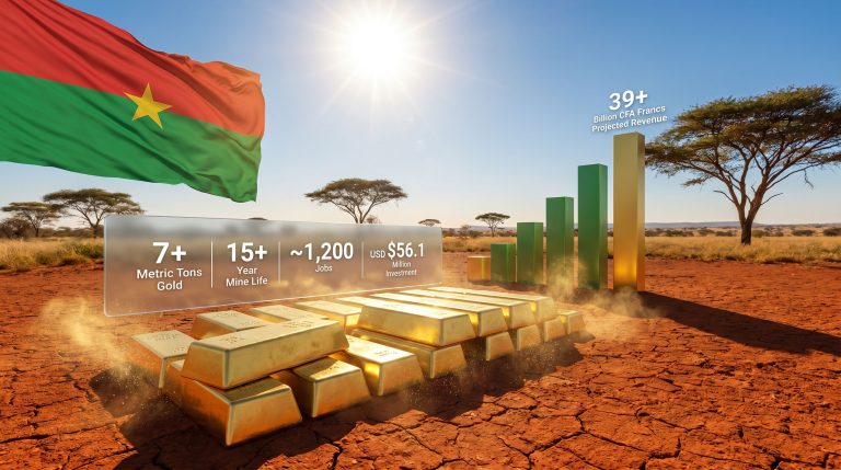 Burkina Faso Bouboulou gold project permit infographic