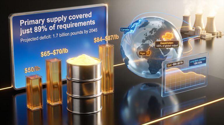 uranium market pullback and supply risk infographic