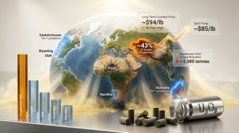 uranium supply constraints and stable-jurisdiction supply map