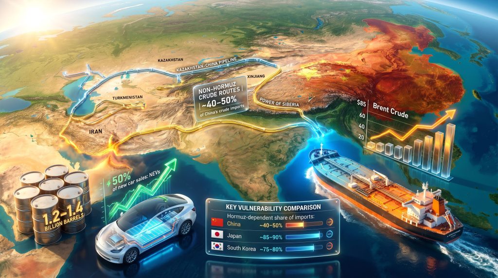 China shielding itself from Hormuz oil shock map