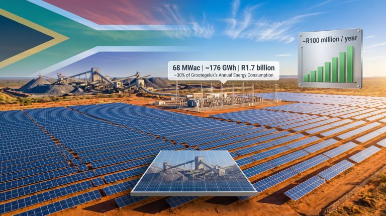 Exxaro solar plant South African coal mine transition