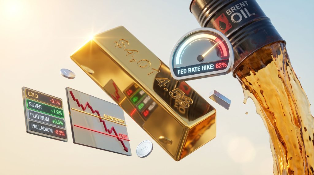 Gold slips as oil prices advance, Fed hikes grow