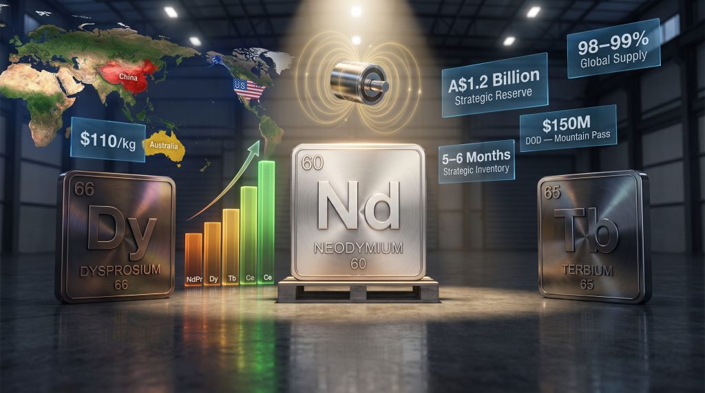 rare earth supply chain news infographic on neodymium