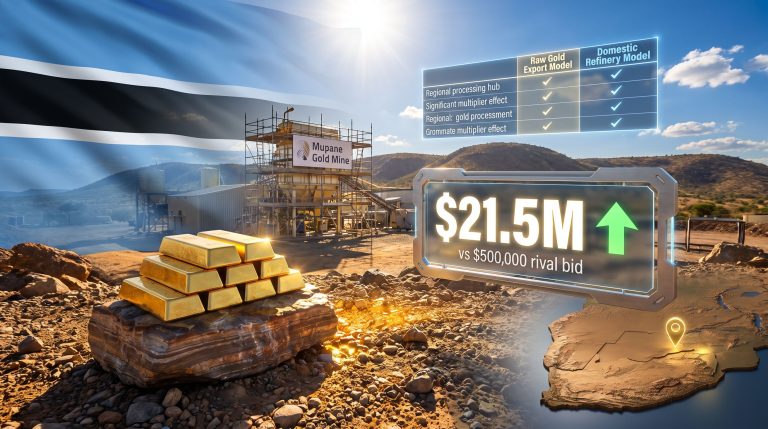 Nova Africa Botswana gold mine restart graphic