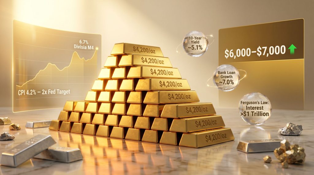 Steve Hanke gold and inflation outlook graphic