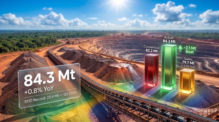 Vale iron ore output up 0.8% in the second quarter infographic