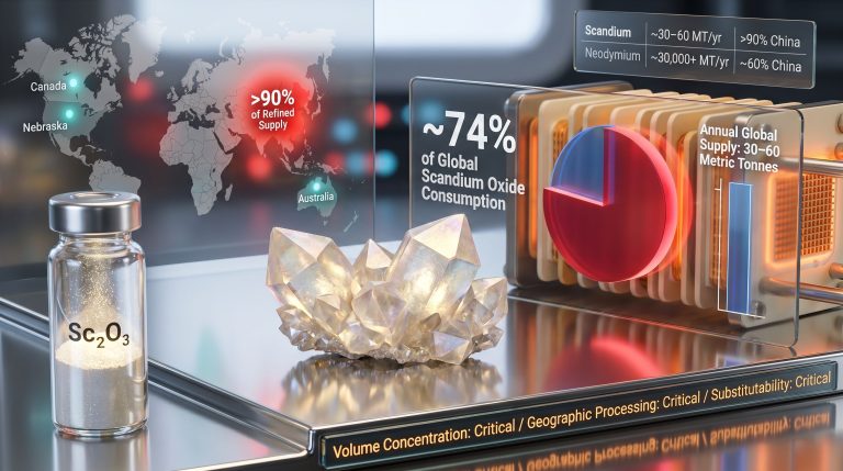 Bloom Energy scandium supply chain infographic