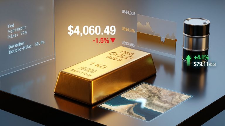 Hormuz tensions gold price drop infographic