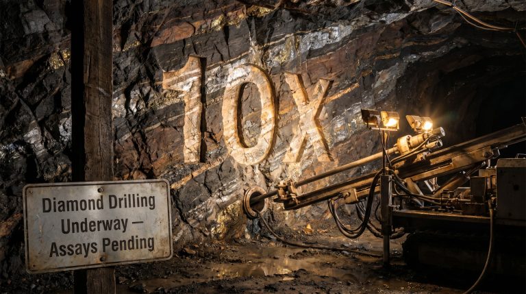 Exultant Mining Ltd-10X-Diamond drilling 10X underground mining scene