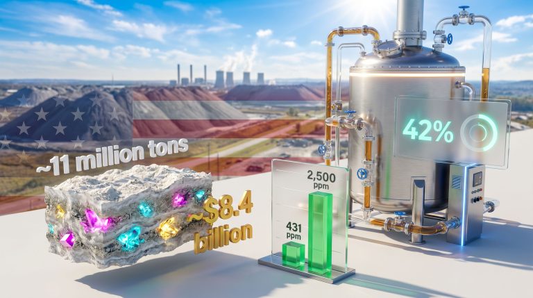 coal waste to rare earth elements processing infographic