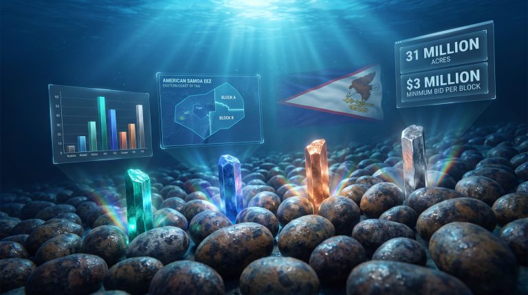 American Samoa seabed mining lease infographic underwater
