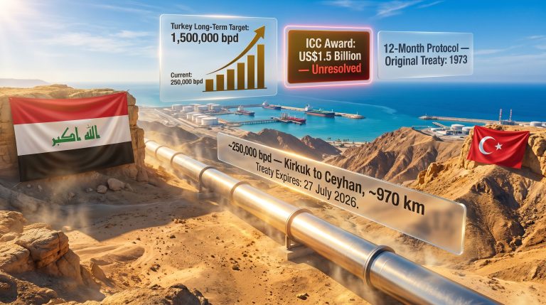 Iraq Turkey Ceyhan pipeline deal infographic