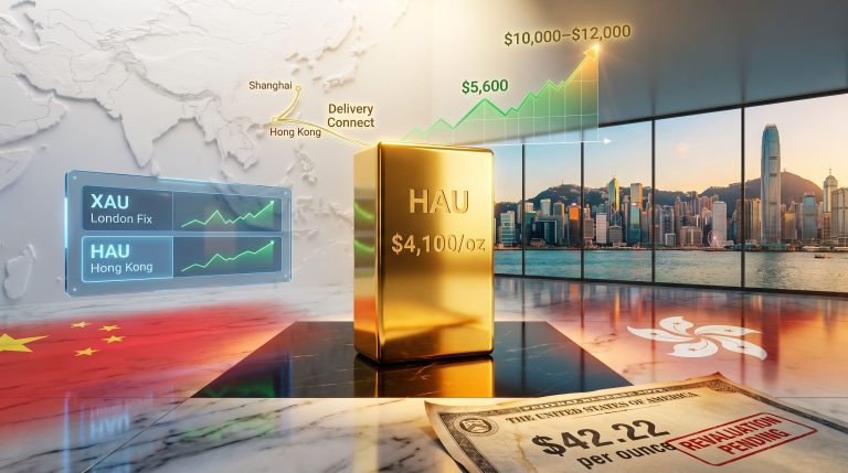 Hong Kong Gold Exchange launch and gold revaluation graphic