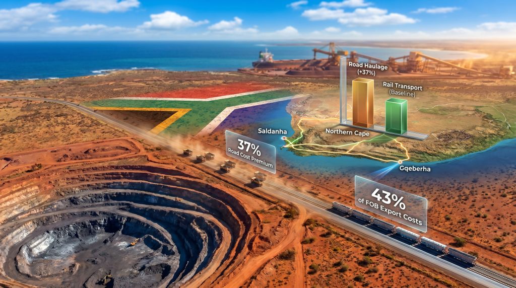 Exxaro road cost premium for South Africa manganese exporters infographic