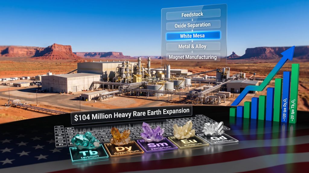 Energy Fuels Heavy Rare Earth Plant Built in Utah