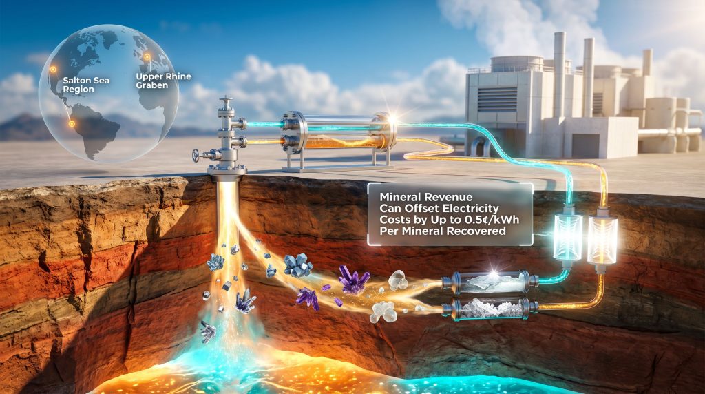 Combining geothermal power with minerals key to viability infographic