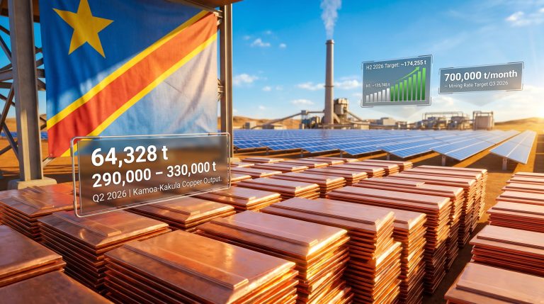 Kamoa-Kakula second quarter copper output Ivanhoe infographic