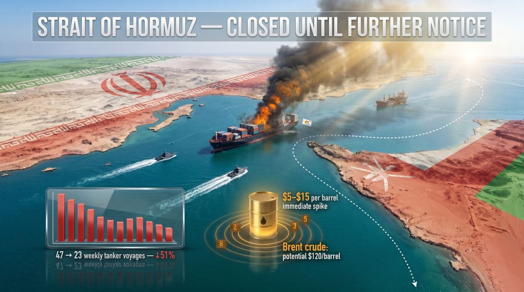 Iran attack on ship in Strait of Hormuz map